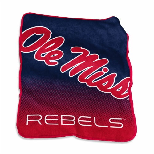 University of Mississippi Raschel Throw Blanket Perspective: front