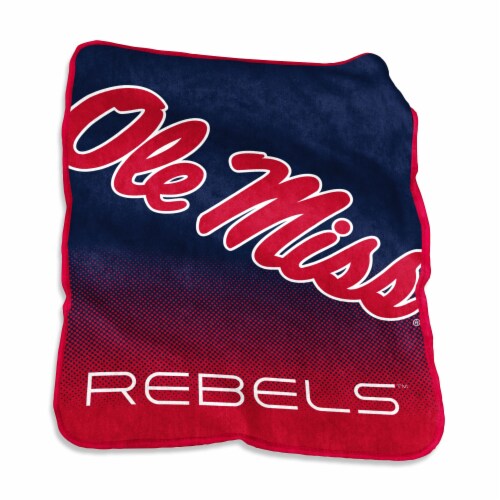 University of Mississippi Raschel Throw Blanket Perspective: front