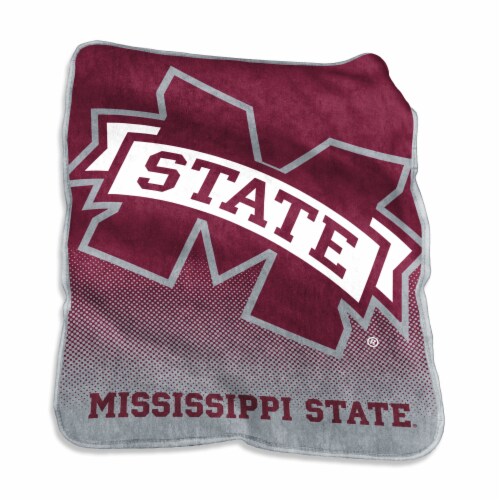 Mississippi State University Raschel Throw Blanket Perspective: front