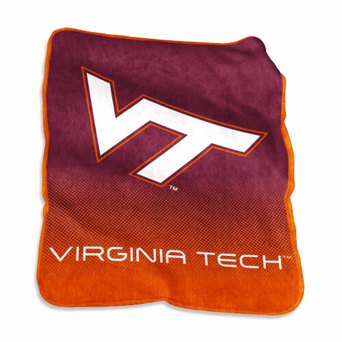 Virginia Tech Hokies Raschel Throw Perspective: front