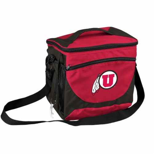 Logo Brands Utah 24 Can Cooler Perspective: front