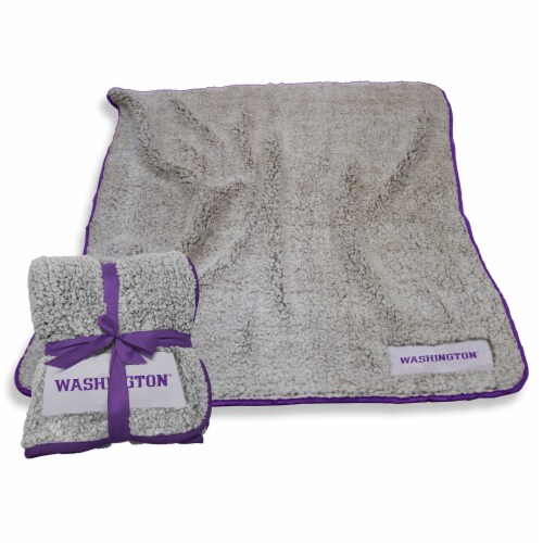 Logo Brands Washington Frosty Fleece Blanket Perspective: front