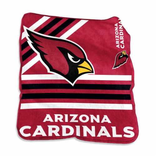 Logo Brands Arizona Cardinals Raschel Throw Blanket Perspective: front