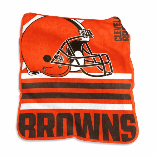 Cleveland Browns Raschel Throw Blanket Perspective: front