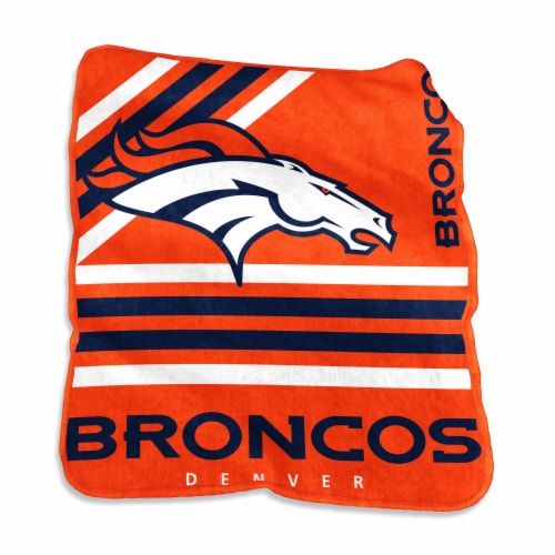 Logo Brands Denver Broncos Throw Blanket Perspective: front