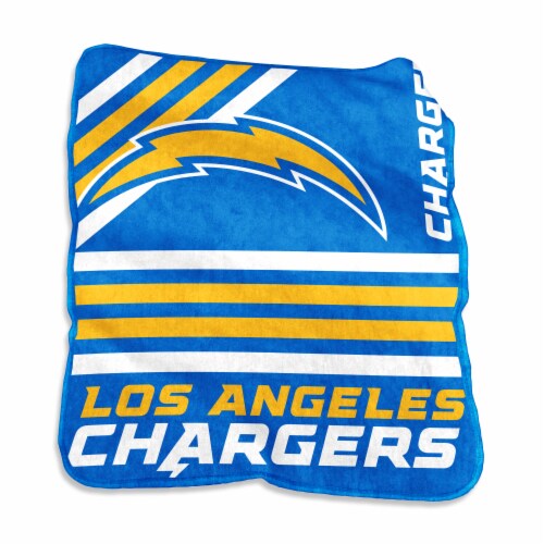 Los Angeles Chargers Raschel Throw Blanket Perspective: front