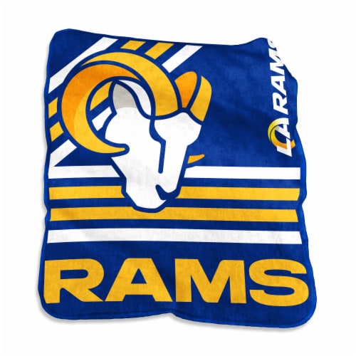 Los Angeles Rams Raschel Throw Blanket Perspective: front