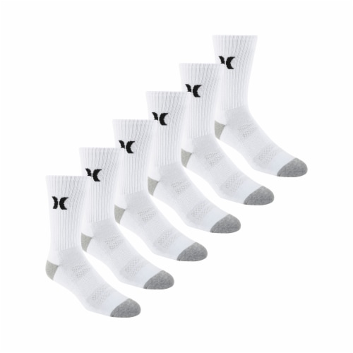 Hurley Mens Crew Socks Multipack - White Perspective: front