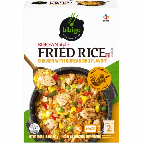Bibigo Korean Style Fried Rice Chicken with Korean BBQ Perspective: front