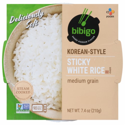 Bibigo Cooked Sticky White Rice Perspective: front