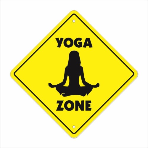 SignMission D-4-X-YOGA 4 x 4 in. Zone Xing Crossing Decal - Yoga Perspective: front