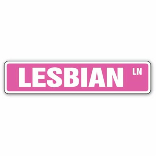 SignMission 1.5 x 7 in. Lesbian Street Decal - Lipstick Lover Decals Fun Lgbt Perspective: front