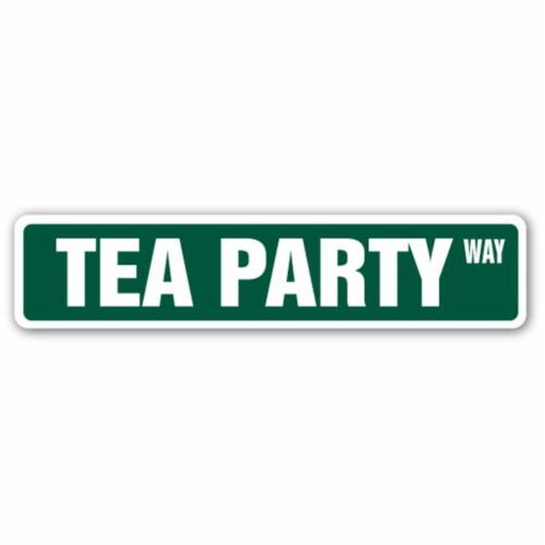SignMission 1.5 x 7 in. Tea Party Street Decal - Republican Conservative Politics Election Ri Perspective: front