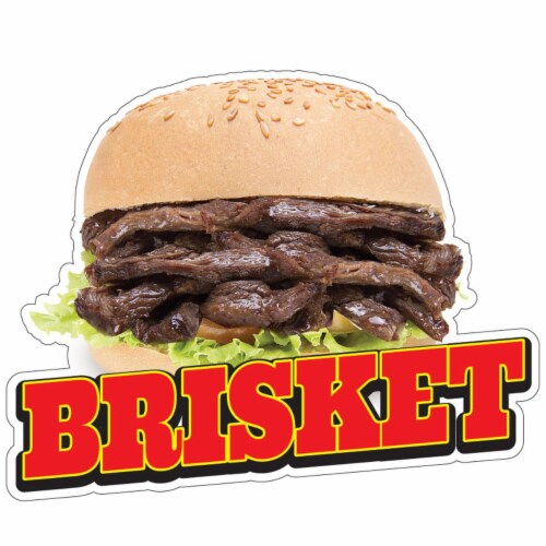 SignMission 12 in. Decal Concession Stand Food Truck Sticker - Brisket Perspective: front