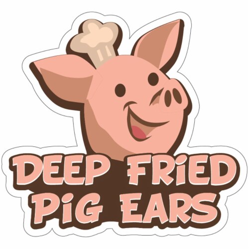 SignMission 12 in. Deep Fried Pig Ears Decal Concession Stand Food Truck Sticker Perspective: front