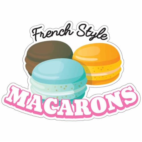 SignMission 12 in. Macarons Decal Concession Stand Food Truck Sticker Perspective: front