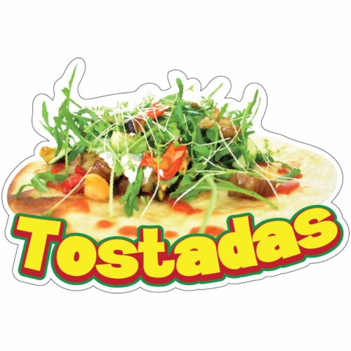 SignMission 12 in. Tostadas Decal Concession Stand Food Truck Sticker Perspective: front