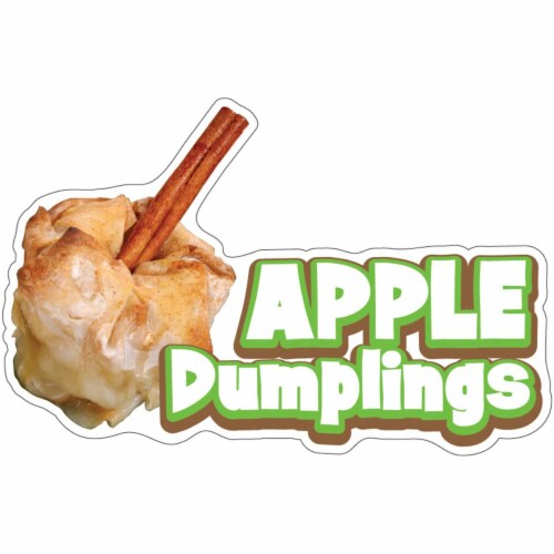 SignMission 16 in. Apple Dumplings Decal Concession Stand Food Truck Sticker Perspective: front