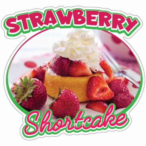 SignMission 24 in. Decal Concession Stand Food Truck Sticker - Strawberry Shortcake Perspective: front