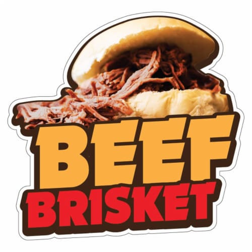 SignMission 8 in. Decal Concession Stand Food Truck Sticker - Beef Brisket Perspective: front