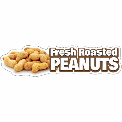 SignMission 8 in. Decal Concession Stand Food Truck Sticker - Fresh Roasted Peanuts Perspective: front