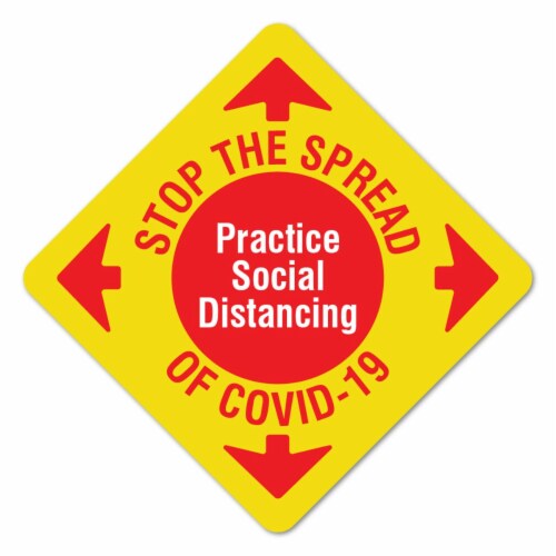SignMission 11 in. Coronavirus Vinyl Decal - Stop the Spread - Pack of 12 Perspective: front