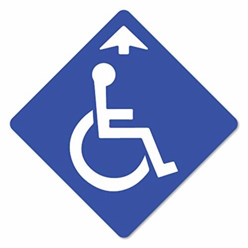 SignMission Coronavirus Vinyl Decal - Handicapped Sign Arrow - Pack of 12 Perspective: front