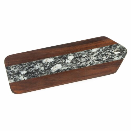 Picnic Plus PSM-557 Tegan Marble Serving Board - White & Black Perspective: front