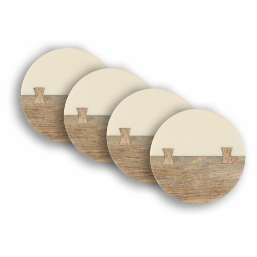 Resin Coasters Set of 4 in Ivory