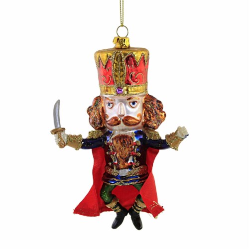 Holiday Ornament Nutcracker With Sword Glass Soldier Ballet Clara Dance 7981125 Perspective: front