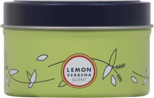 Mrs. Meyer's Clean Day Lemon Verbena Scent Tin Candle Perspective: front
