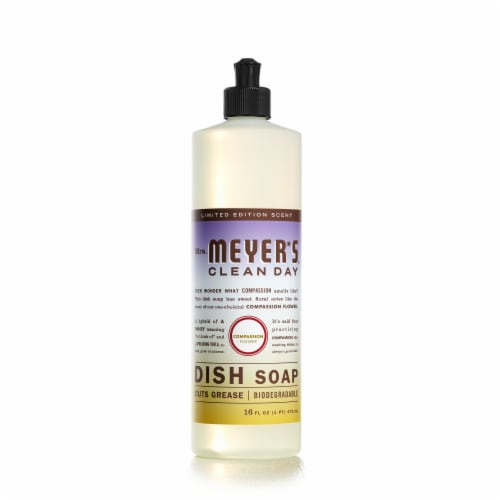 Mrs. Meyer's Clean Day Compassion Flower Liquid Dish Soap Perspective: front