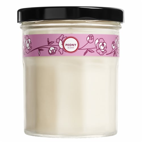 Meyer's Small Peony Candle Perspective: front