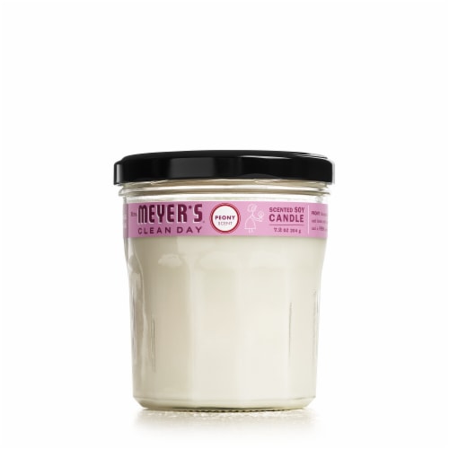 Mrs. Meyer's Clean Day® Peony Large Soy Jar Candle Perspective: front