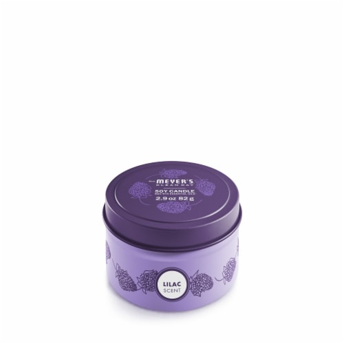 Mrs. Meyer's Clean Day® Lilac Soy Tin Candle Perspective: front