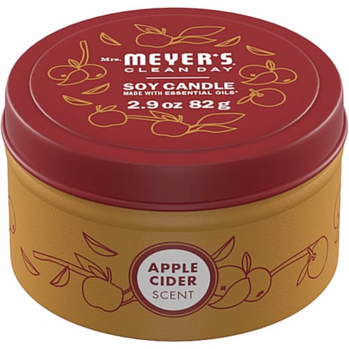 Mrs. Meyer's Clean Day® Apple Cider Tin Candle Perspective: front