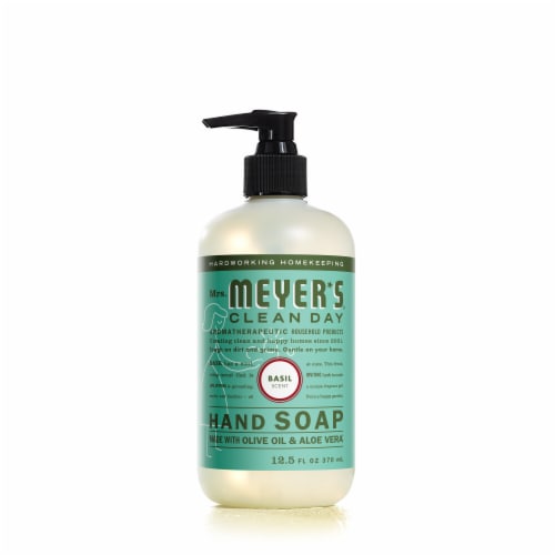 Mrs. Meyer's Clean Day Basil Scent Liquid Hand Soap Perspective: front