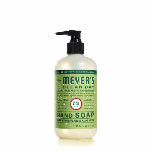 Mrs. Meyer's Clean Day Liquid Hand Soap, Iowa Pine Scent, 12.5 Ounce Bottle Perspective: front