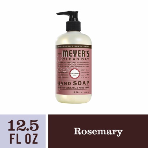 Mrs. Meyer's Clean Day Hand Soap, Rosemary, Made Without Parabens or Phthalates Perspective: front