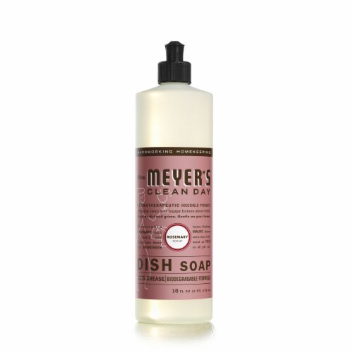 Mrs. Meyer's Clean Day Rosemary Scent Liquid Dish Soap Perspective: front
