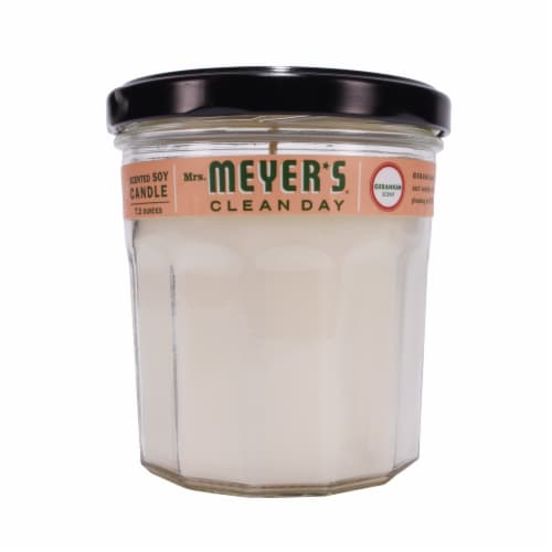 Mrs. Meyer's Geranium Soy Candle Perspective: front