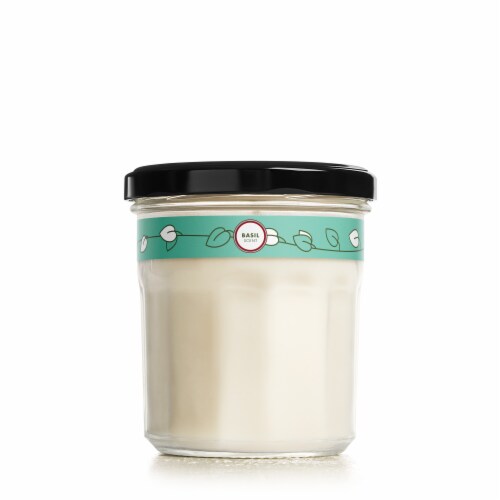 Mrs. Meyer's Clean Day Scented Soy Candle, Large, Basil Scent, 7.2 Ounce Candle Perspective: front