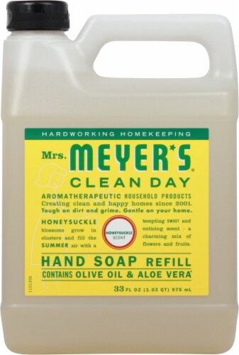 Mrs. Meyer's® Clean Day Honeysuckle Hand Soap Refill Perspective: front