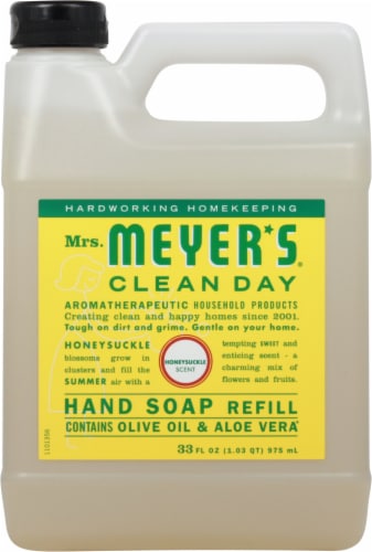 Mrs. Meyer's® Clean Day Honeysuckle Hand Soap Refill Perspective: front