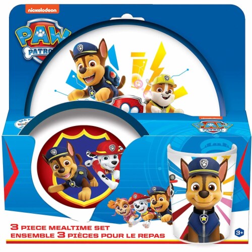 Paw Patrol Chase 3 Pc Melamine Dinnerware Set No Smith s Food and Drug