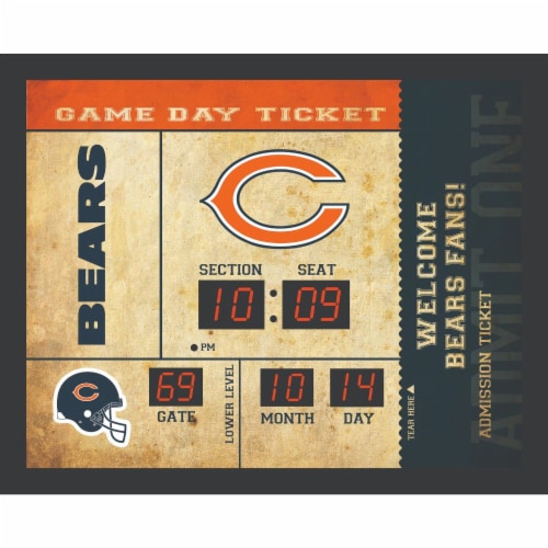 Chicago Bears Bluetooth Scoreboard Wall Clock Perspective: front