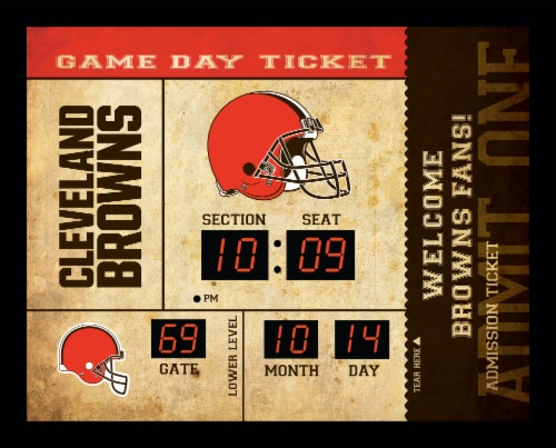 Cleveland Browns Bluetooth Scoreboard Wall Clock Perspective: front