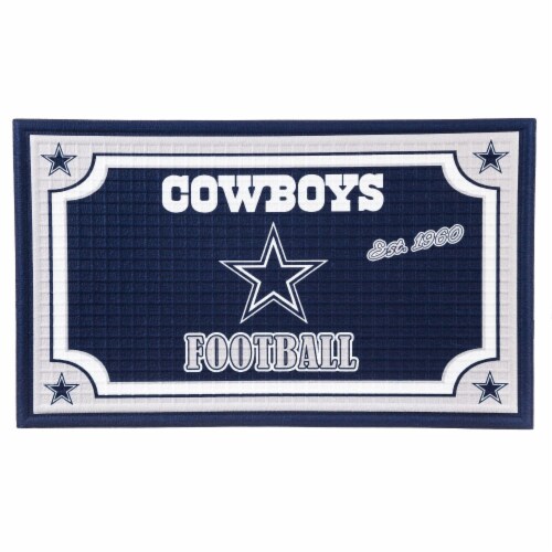 Dallas Cowboys Embossed Door Mat Perspective: front