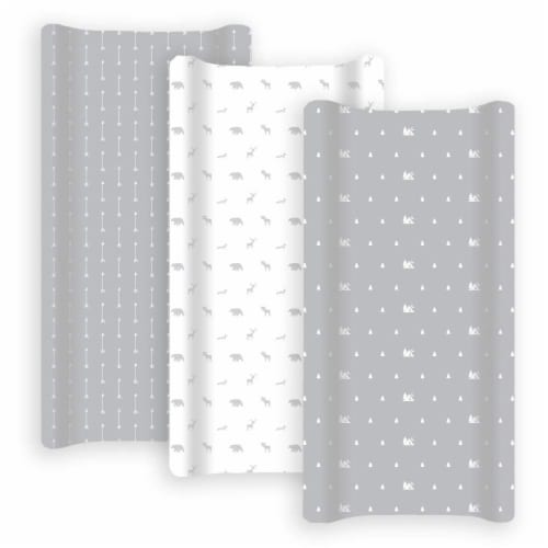 Diaper Changing Pad Covers, 3-Pack Soft & Stretchy Jersey Cotton for Baby, Woodland Animals Perspective: front