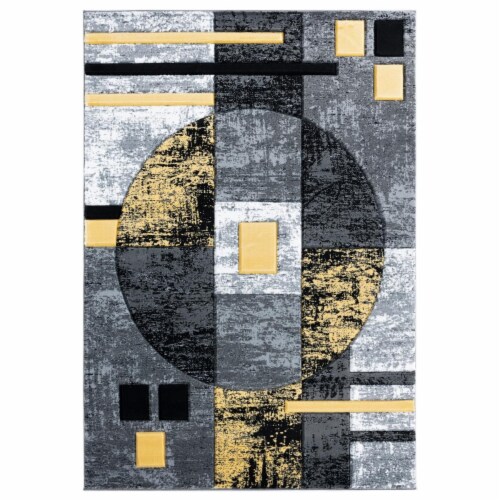 United Weavers of America 2050 10112 69 5 ft. 3 in. x 7 ft. 6 in. Bristol Epsilon Yellow Rect Perspective: front